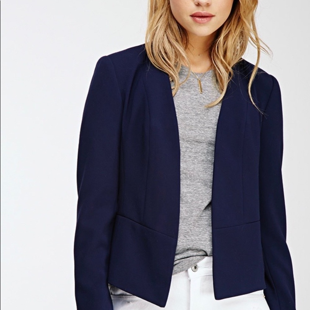 NEW Navy Blue Blazer - Forever 21 Brand (S)